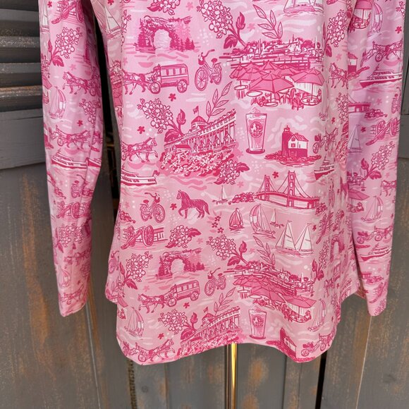 Katherine Way Ana Maria 1/4 Zip Pullover Mackinac Pink Pony Sz S NWT - Picture 5 of 16